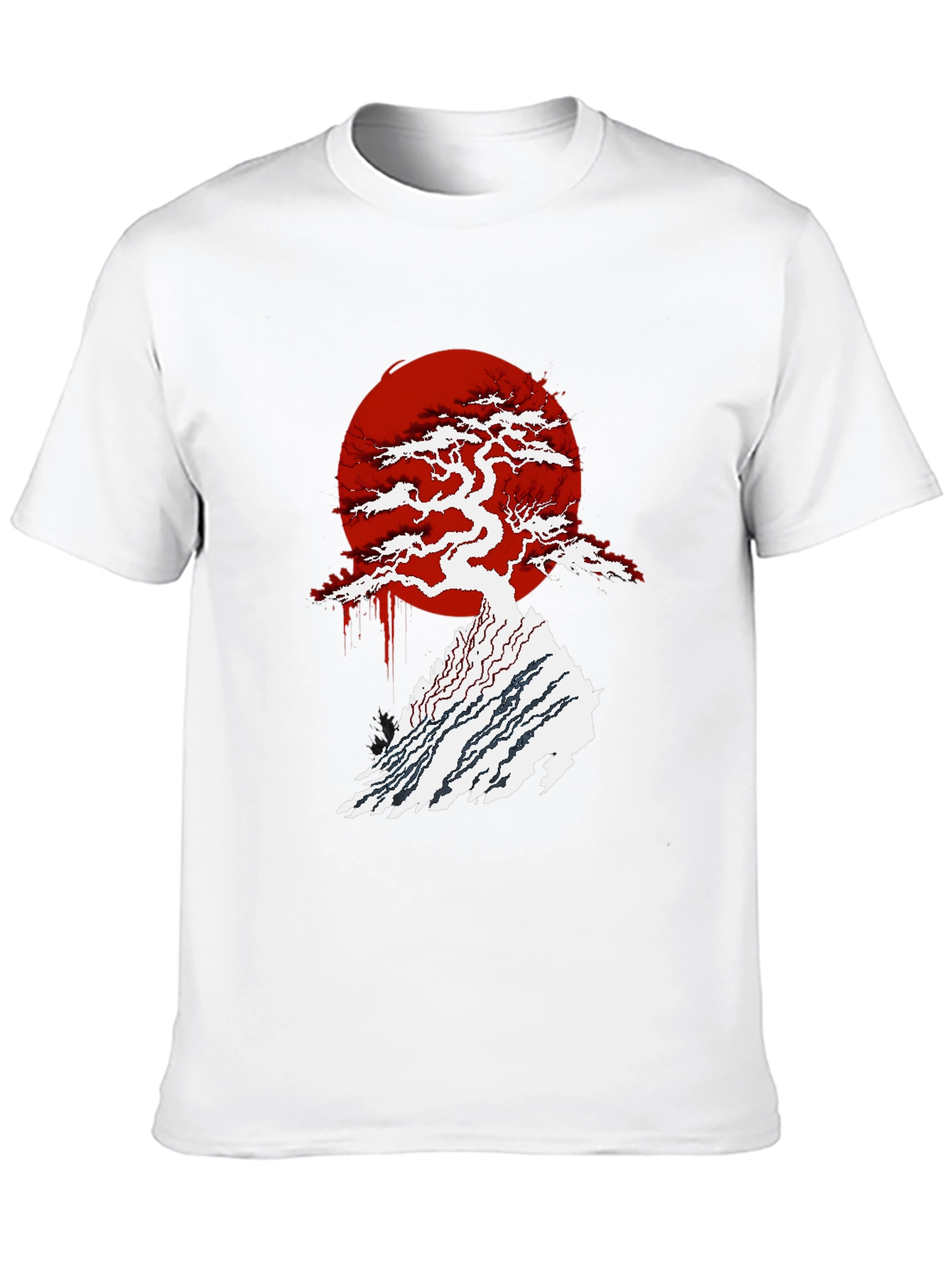 Bonsai Tree Graphic T-Shirt - Black