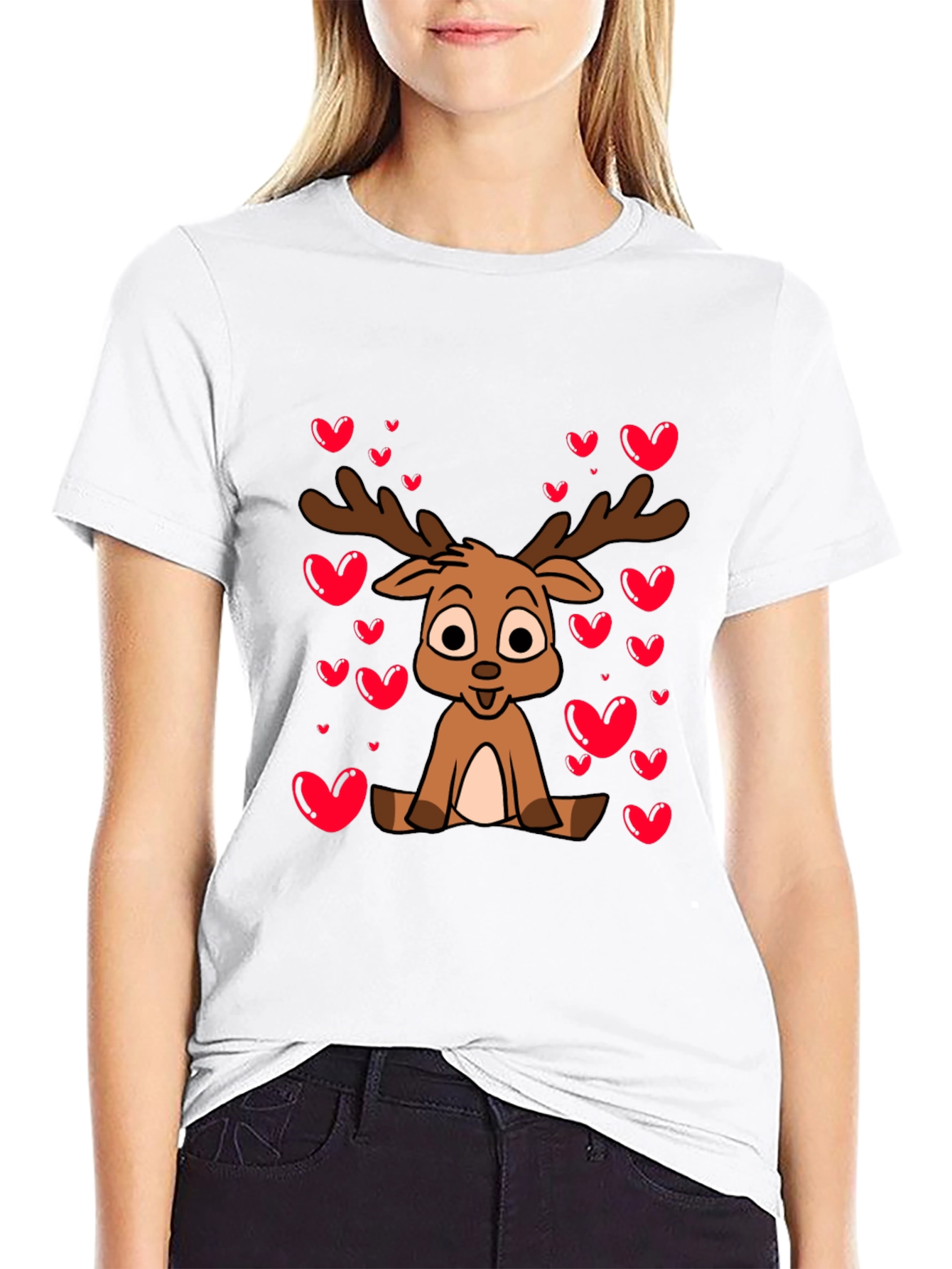 Cute Reindeer Valentines Day T-Shirt