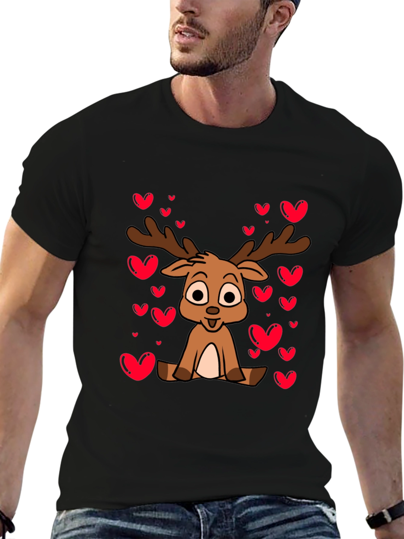 Cute Reindeer Valentines Day T-Shirt