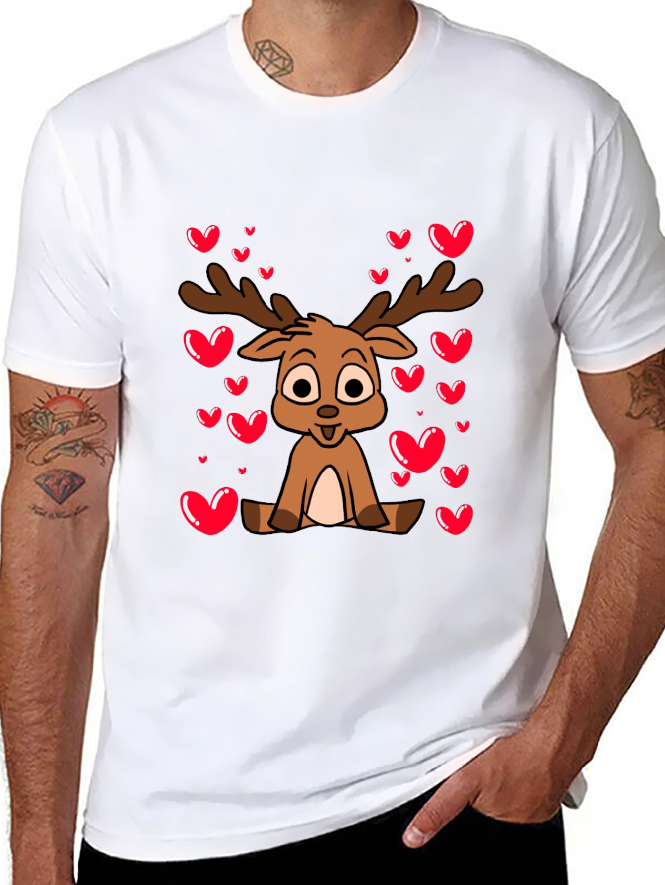 Cute Reindeer Valentines Day T-Shirt