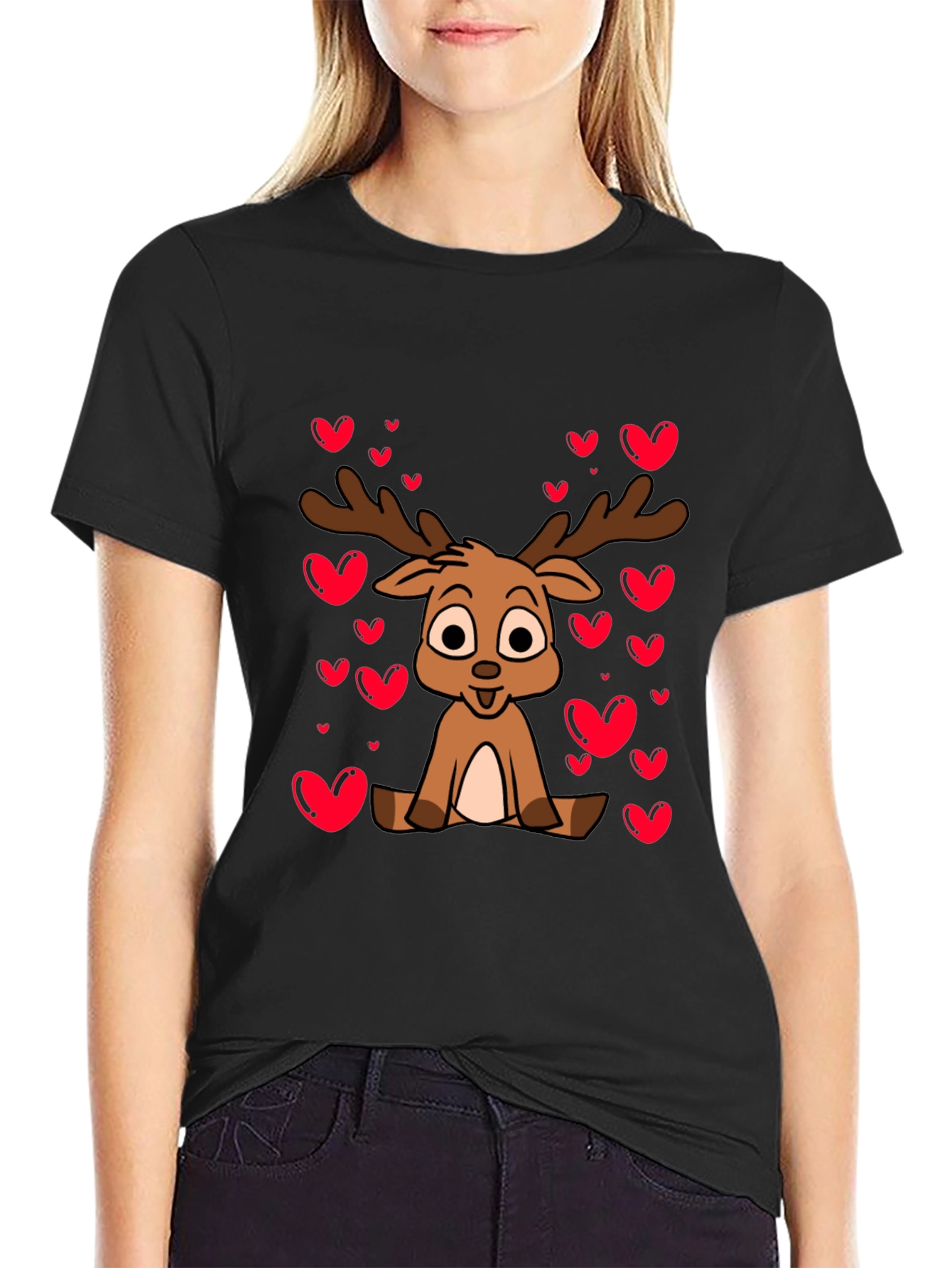 Cute Reindeer Valentines Day T-Shirt