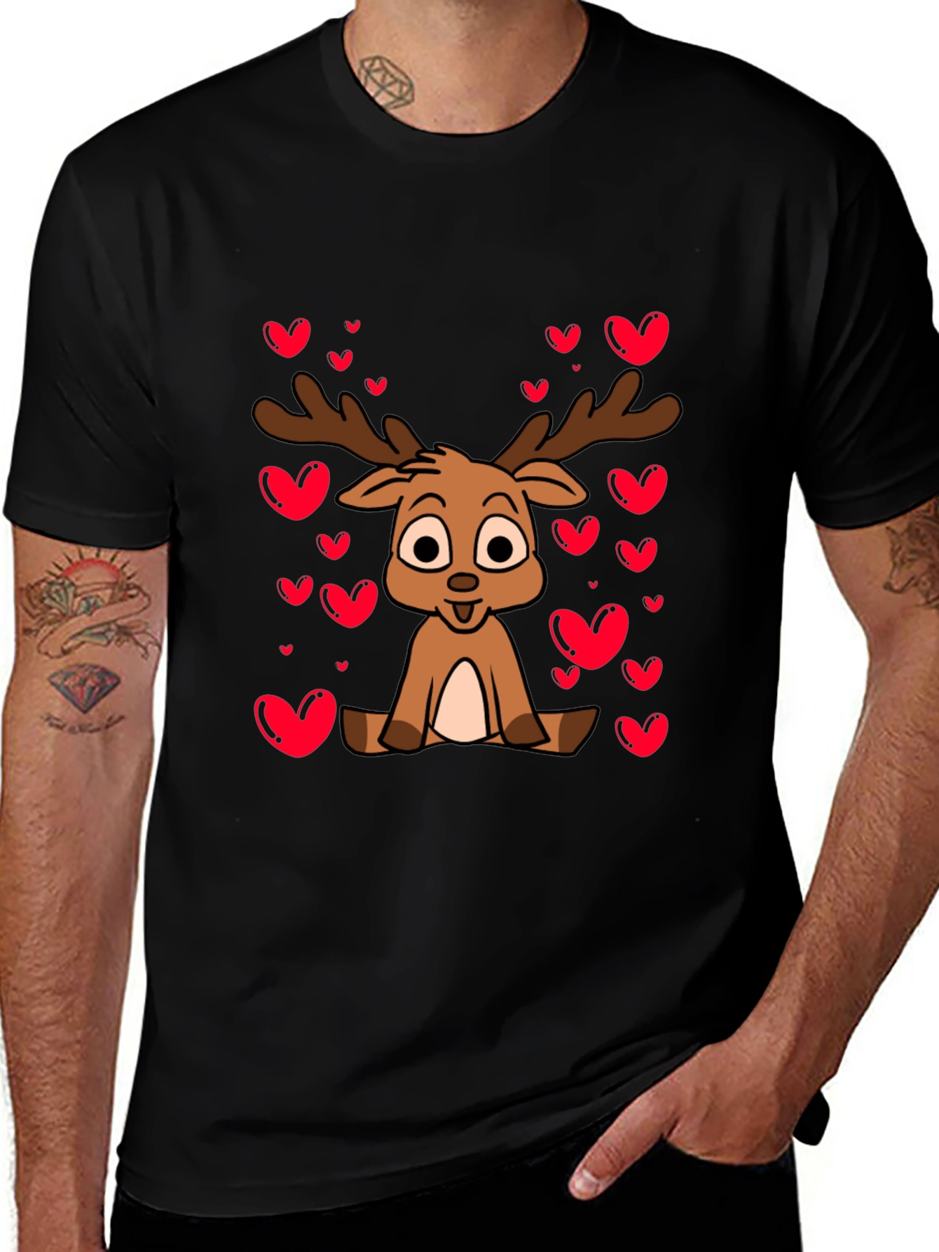 Cute Reindeer Valentines Day T-Shirt