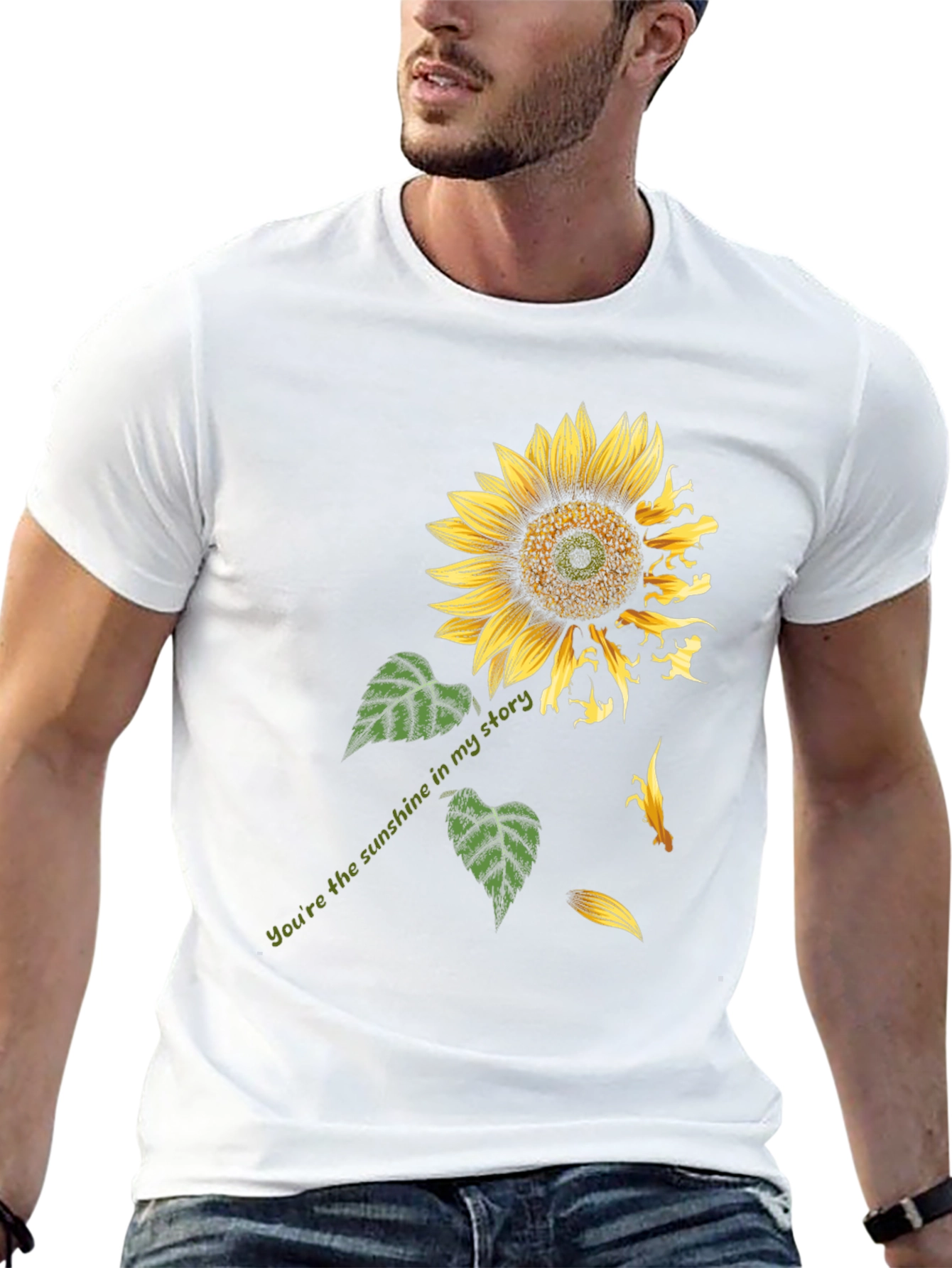 Sunflower Dinosaur Graphic Print Tee - Black