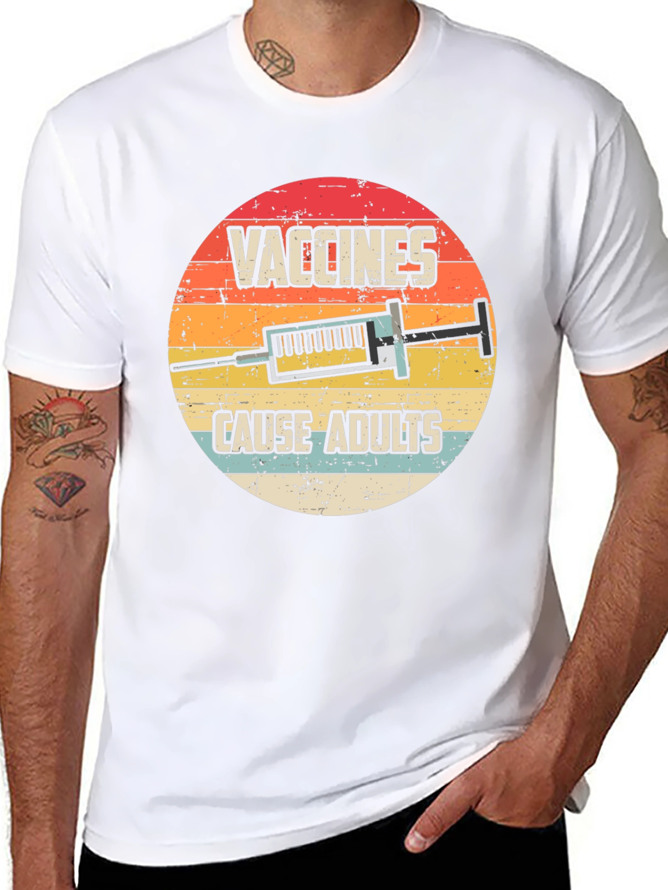 Vaccines Cause Adults Funny T-Shirt