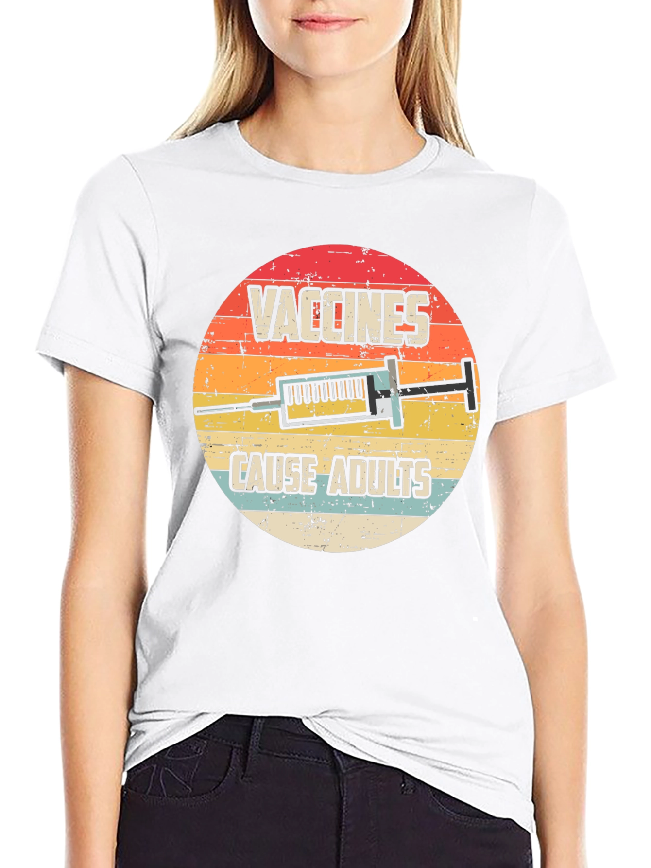 Vaccines Cause Adults Funny T-Shirt