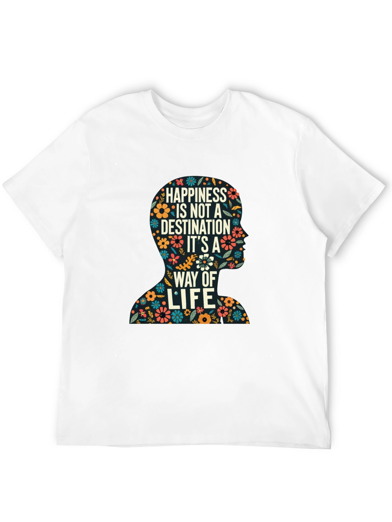Floral Silhouette Happiness T-Shirt