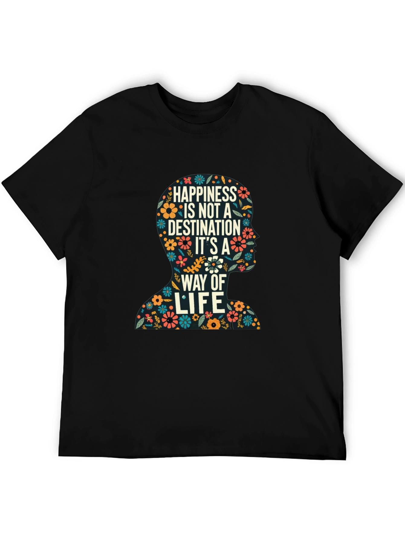 Floral Silhouette Happiness T-Shirt