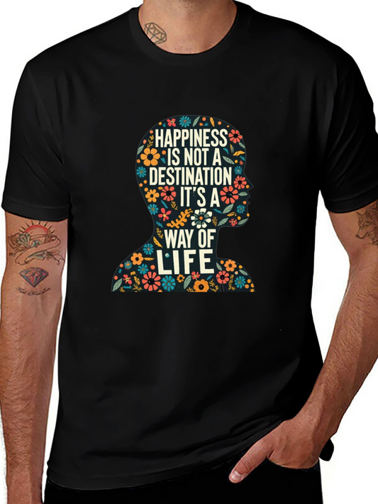 Floral Silhouette Happiness T-Shirt