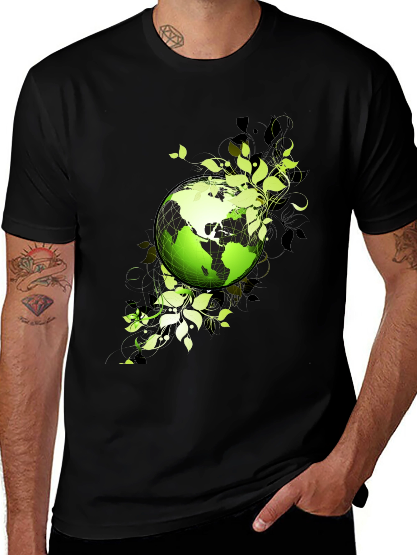 Eco Earth Graphic T-Shirt - Black