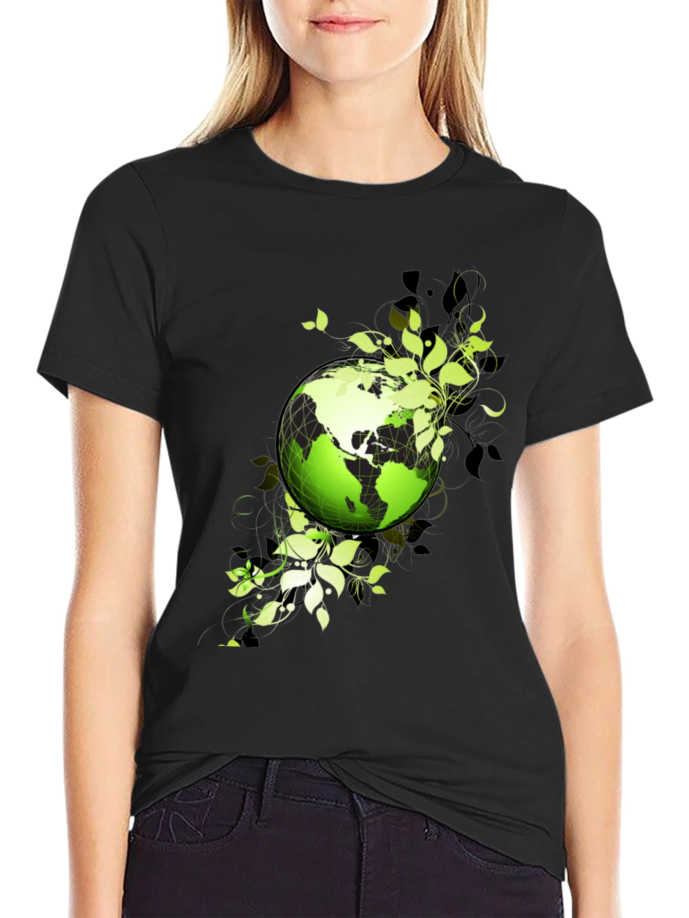 Eco Earth Graphic T-Shirt - Black