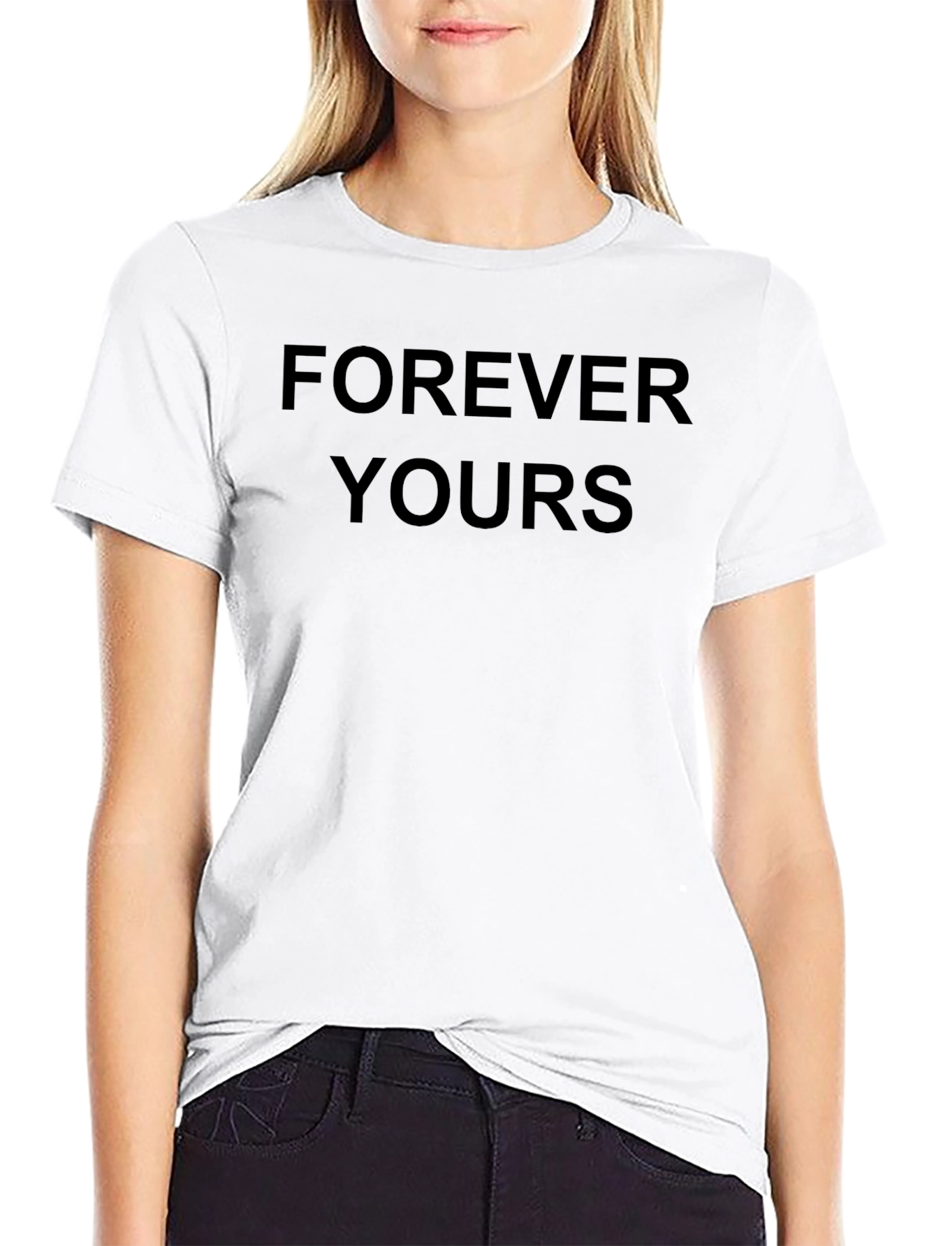 Forever Yours Black Graphic Tee