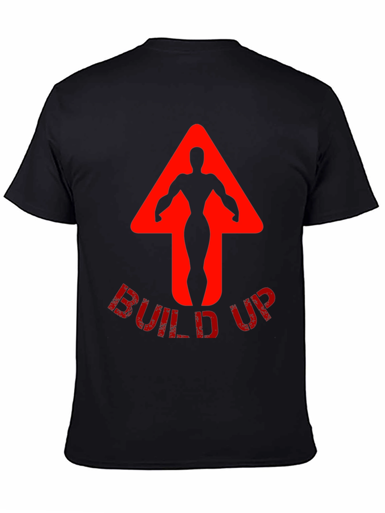 Build Up Graphic Tee - Black Cotton T-Shirt
