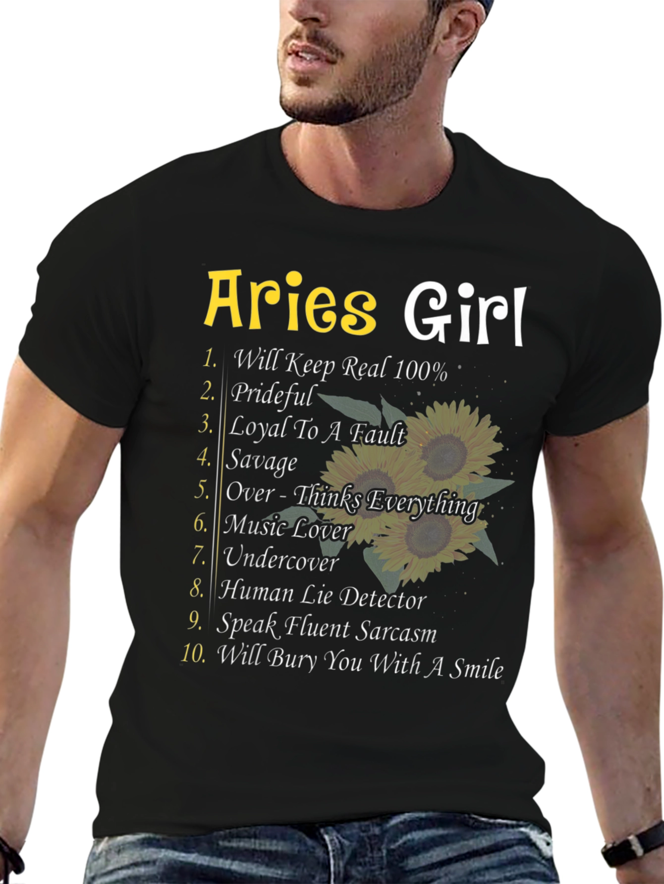 Aries Girl T-Shirt: Zodiac Loyal Savage Funny Womens Tee