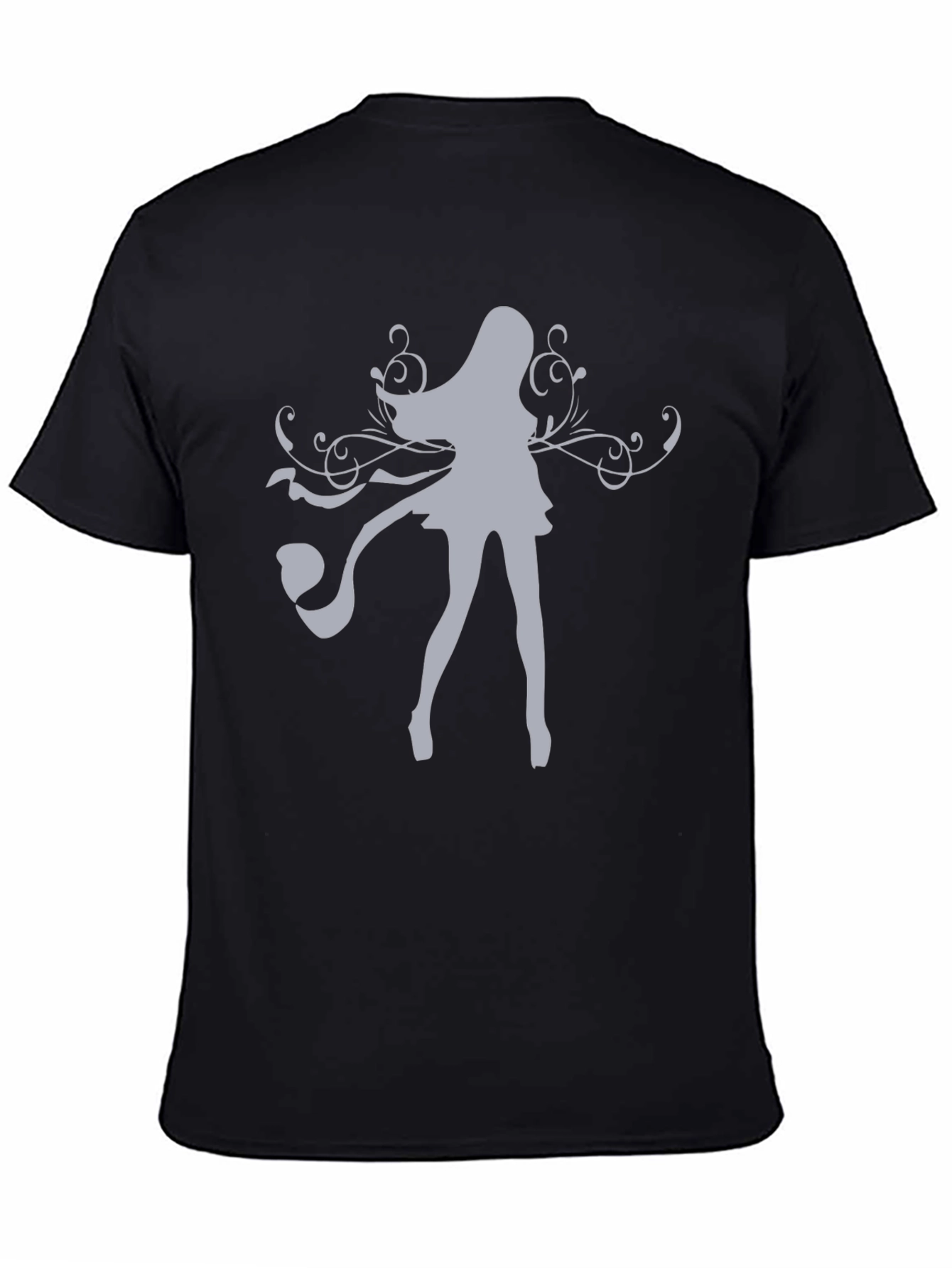 Stylish Graphic Print Black T-Shirt