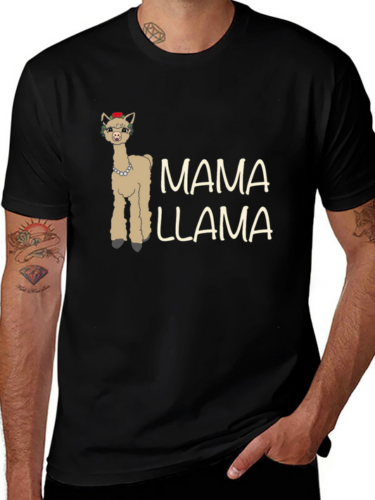Mama Llama Graphic Tee - Novelty Animal T-Shirt