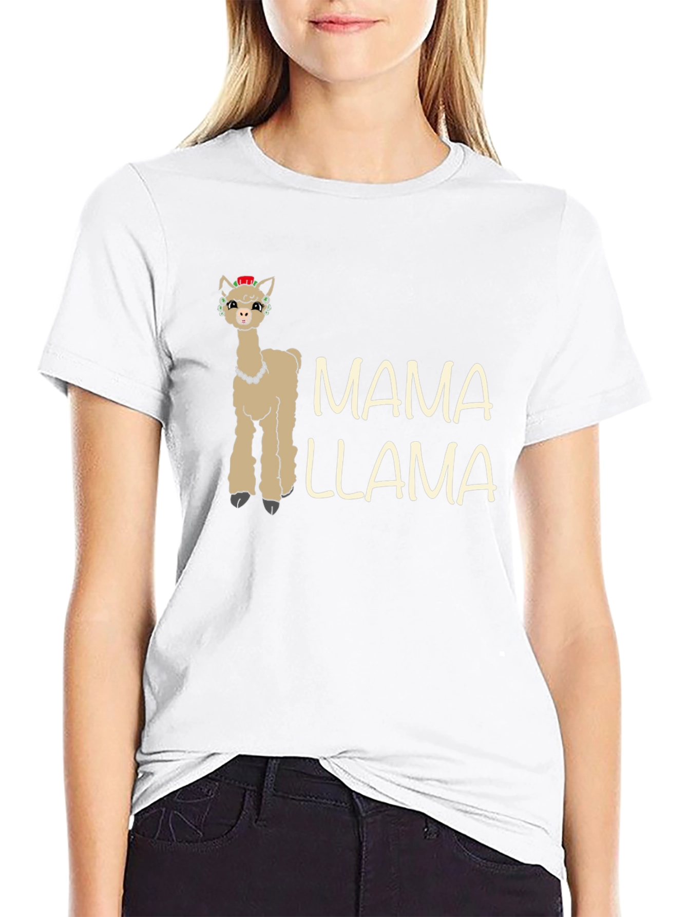 Mama Llama Graphic Tee - Novelty Animal T-Shirt