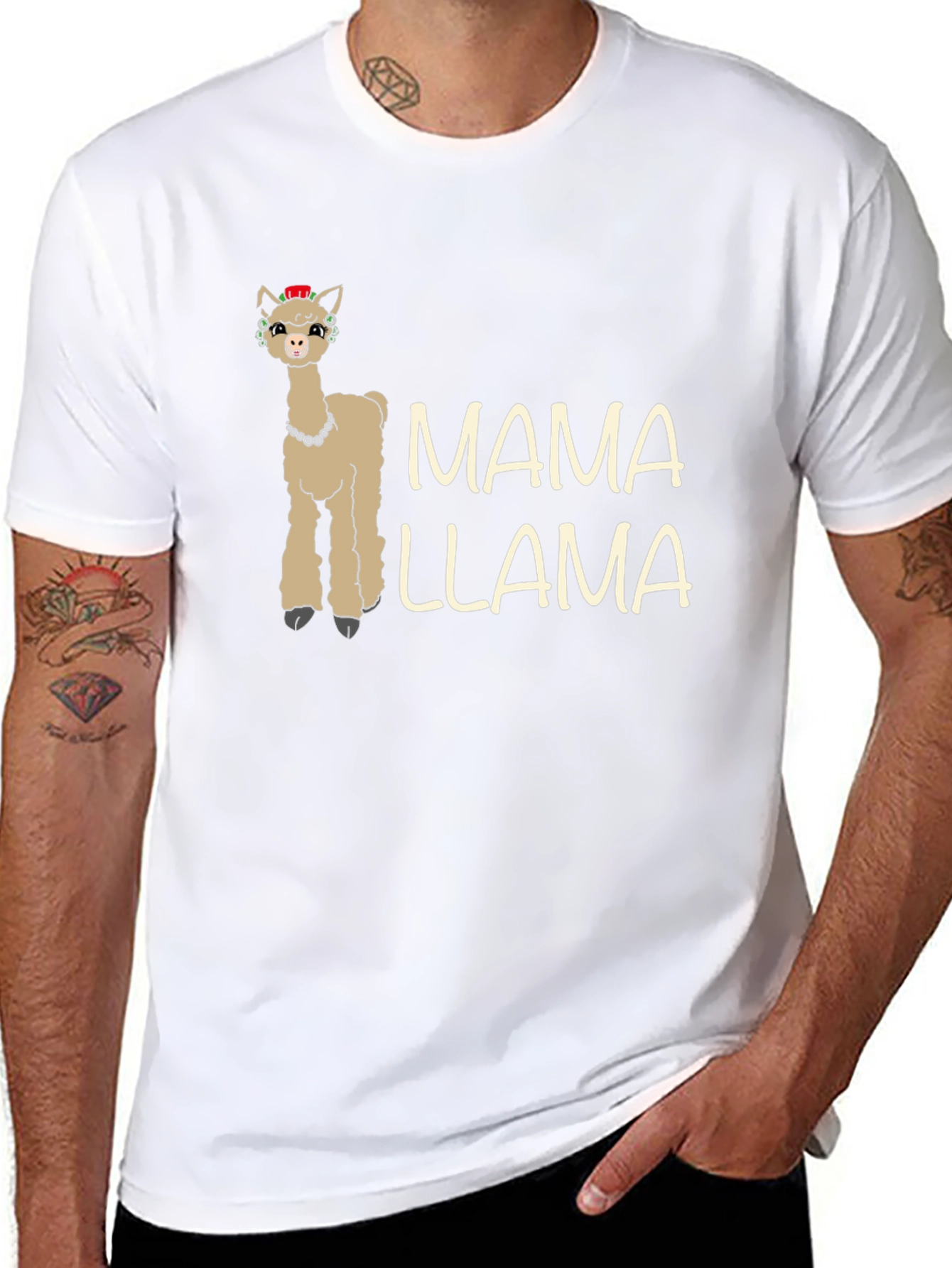 Mama Llama Graphic Tee - Novelty Animal T-Shirt