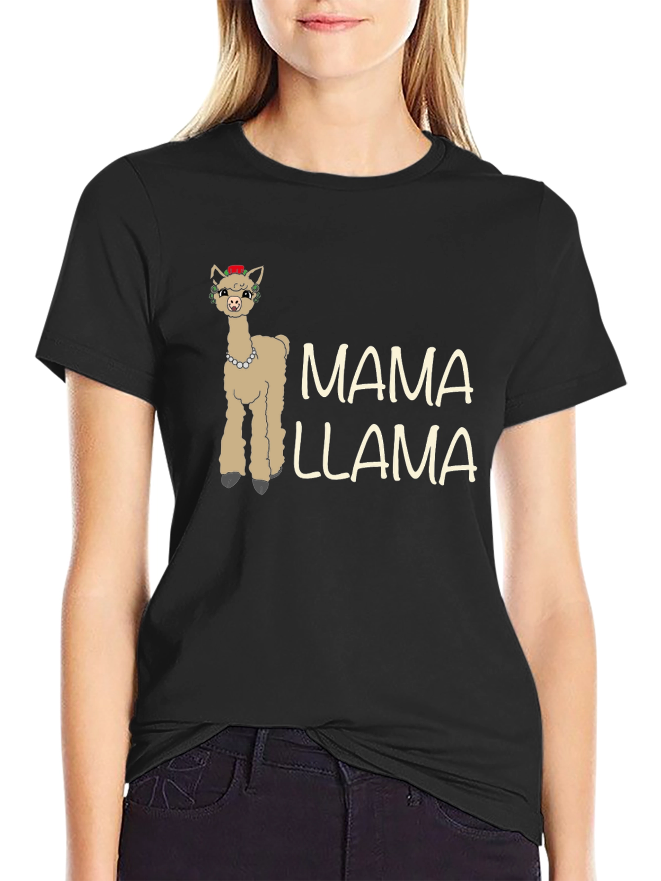 Mama Llama Graphic Tee - Novelty Animal T-Shirt