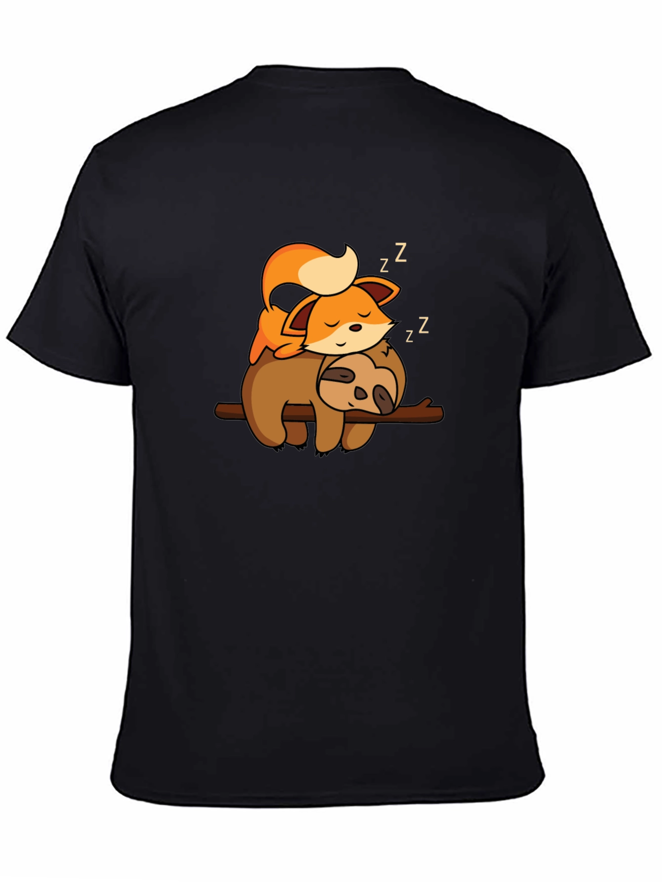 Cute Fox and Sloth Nap T-Shirt