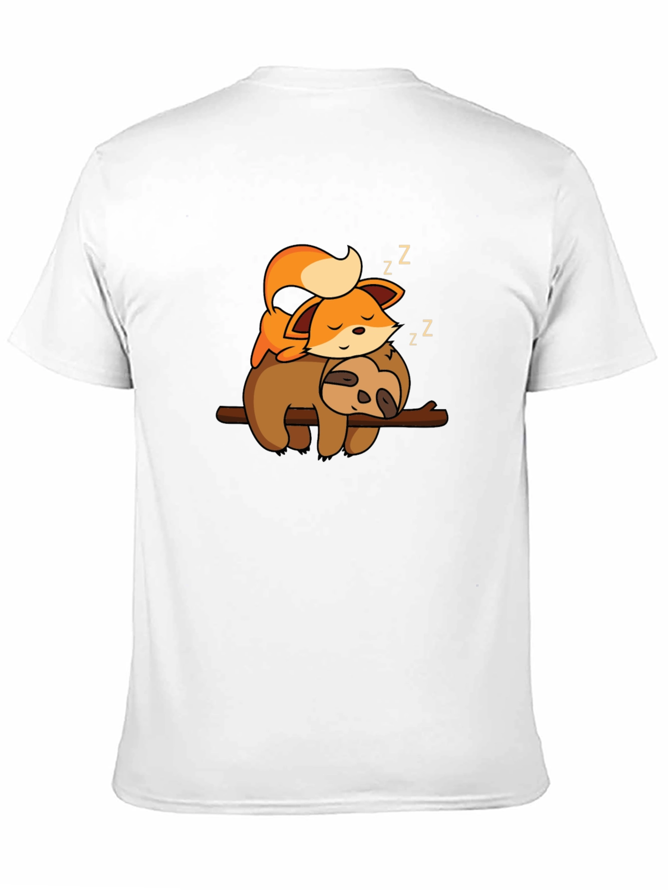 Cute Fox and Sloth Nap T-Shirt