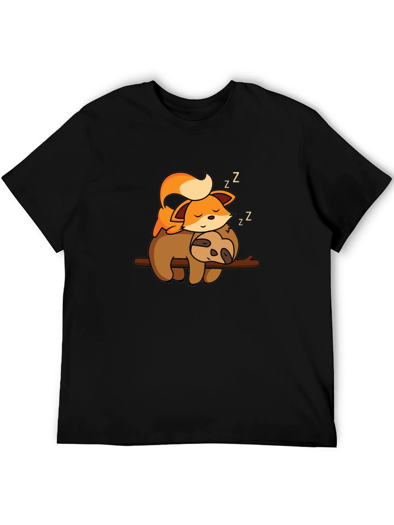 Cute Fox and Sloth Nap T-Shirt