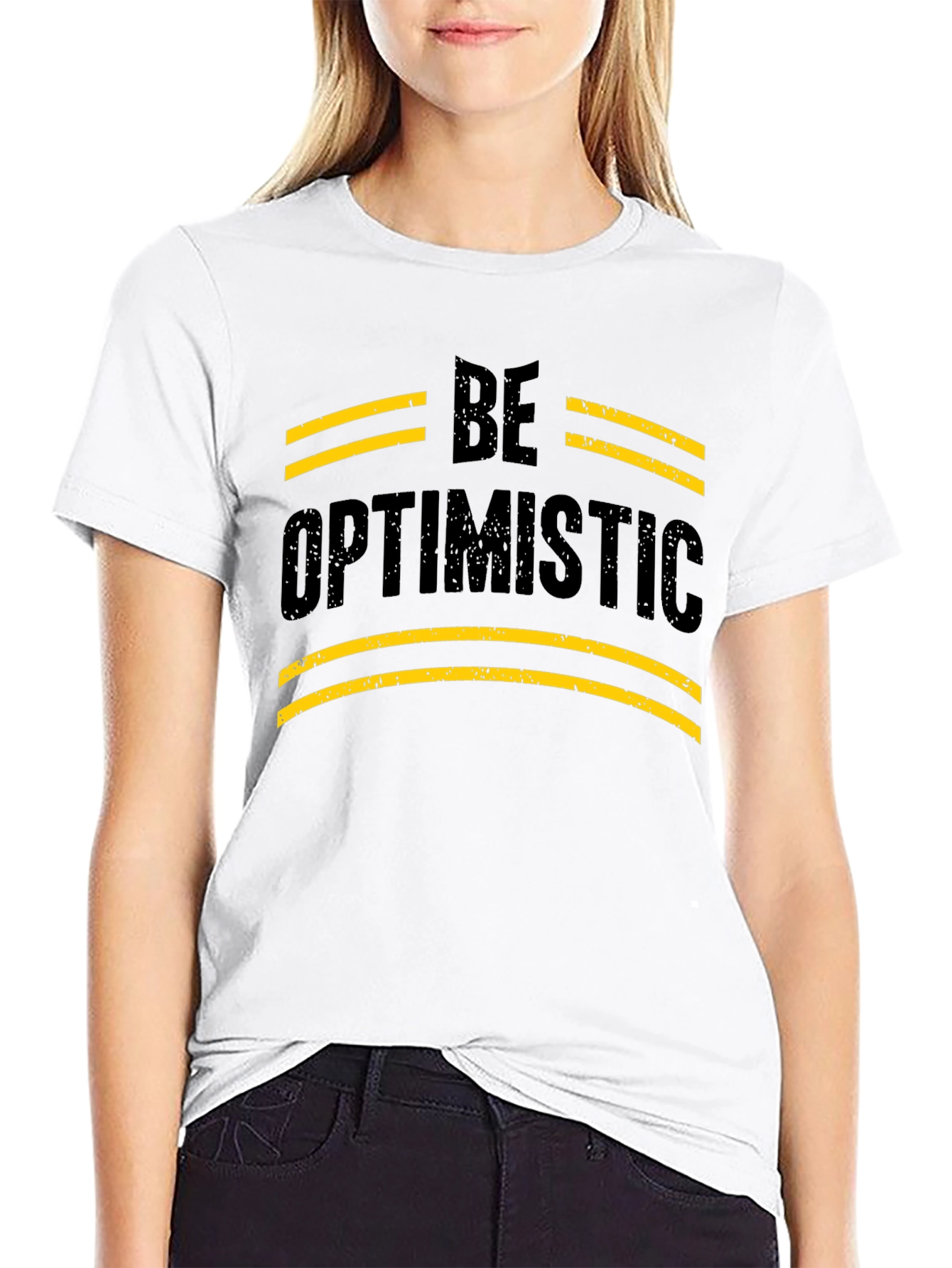 Be Optimistic Graphic T-Shirt - Black