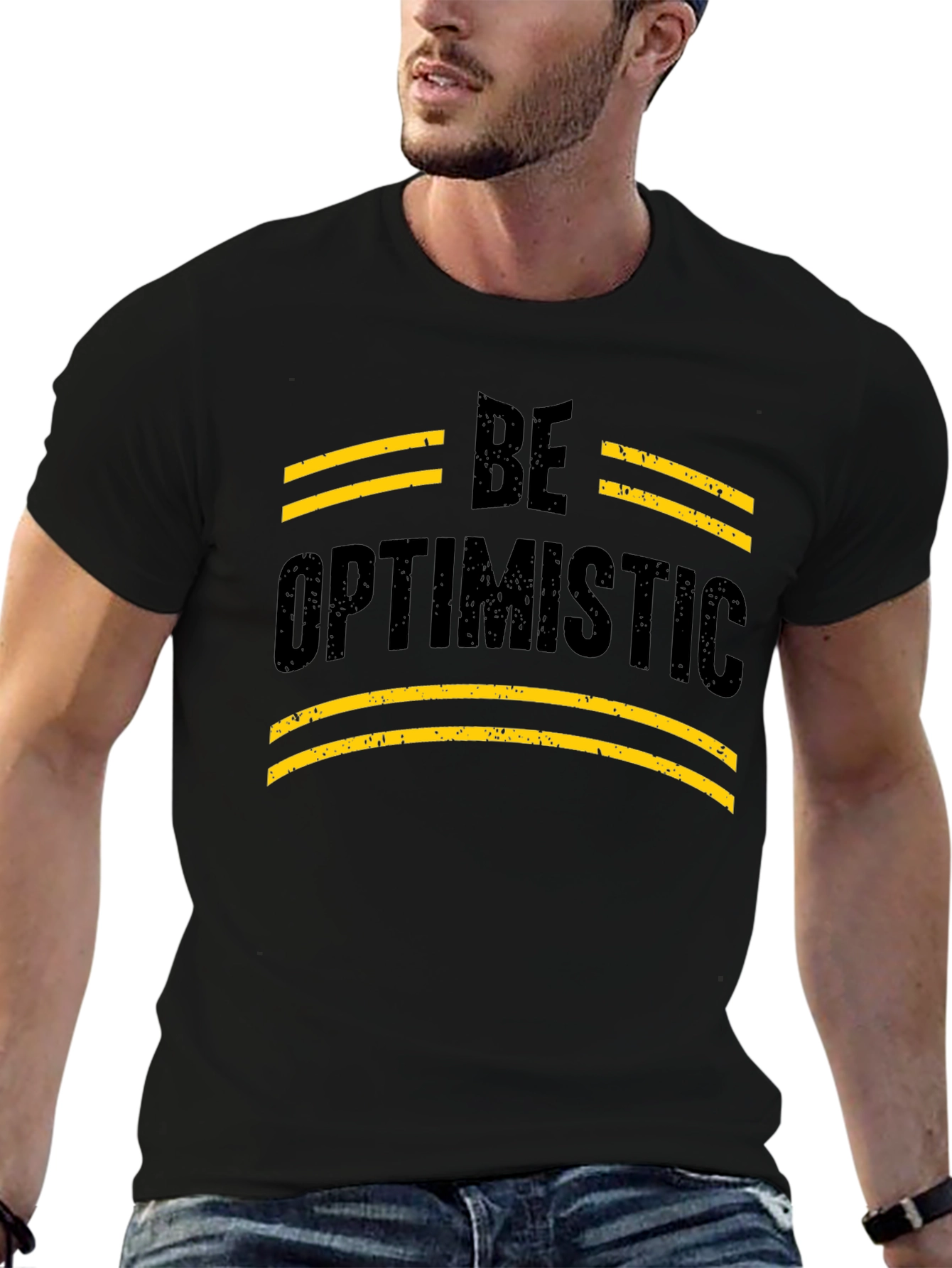 Be Optimistic Graphic T-Shirt - Black