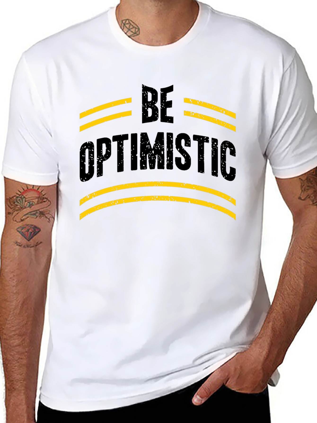 Be Optimistic Graphic T-Shirt - Black