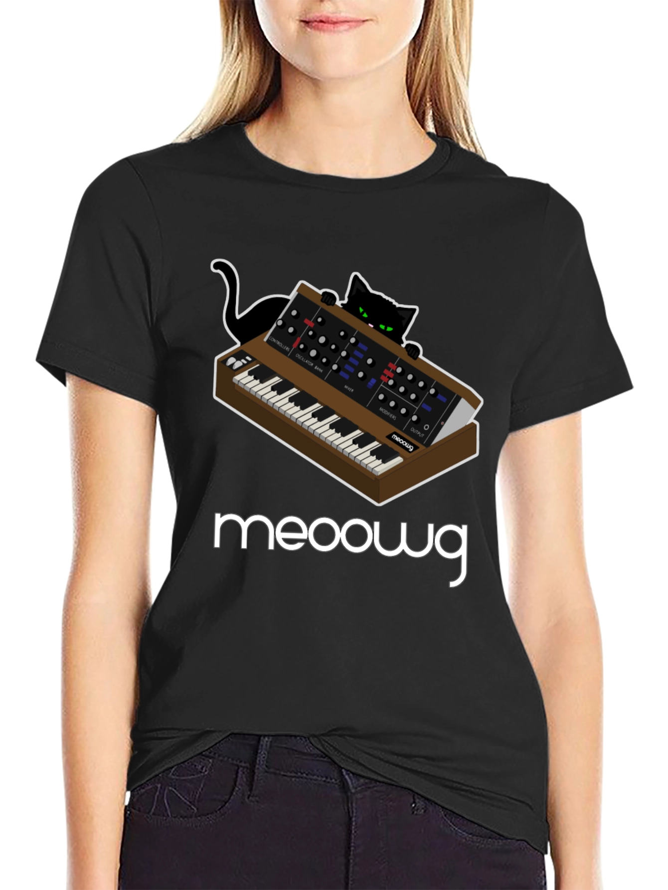 Meooowg Synth Cat T-Shirt