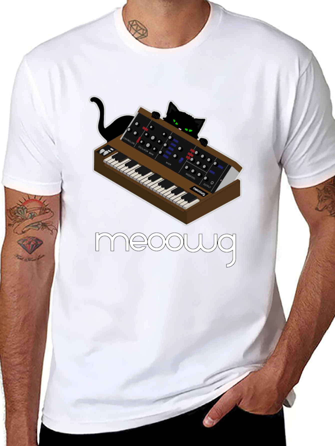 Meooowg Synth Cat T-Shirt