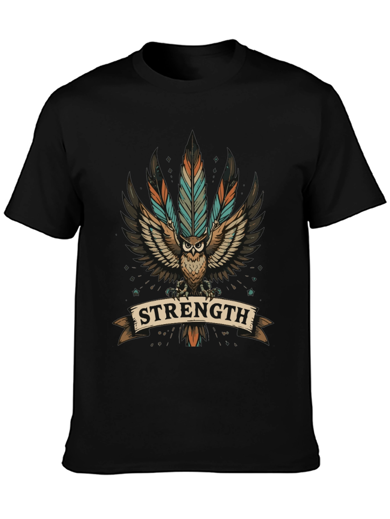 Strength Owl Graphic T-Shirt