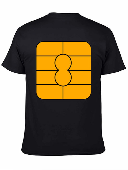 Abstract Graphic Tee - Black Cotton Blend T-Shirt