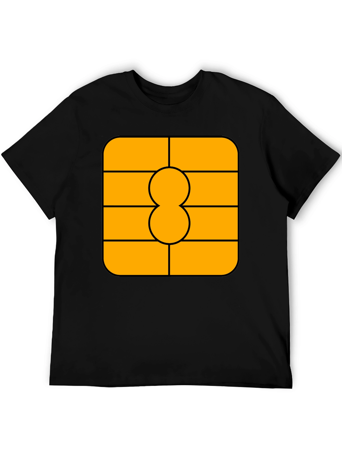 Abstract Graphic Tee - Black Cotton Blend T-Shirt