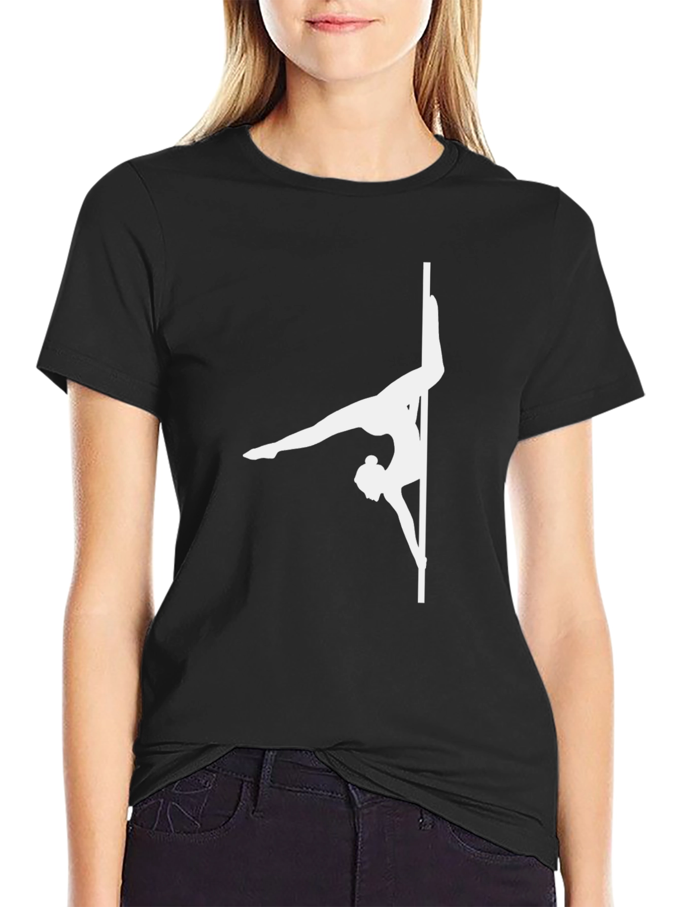 Pole Dancer Graphic T-Shirt - Black
