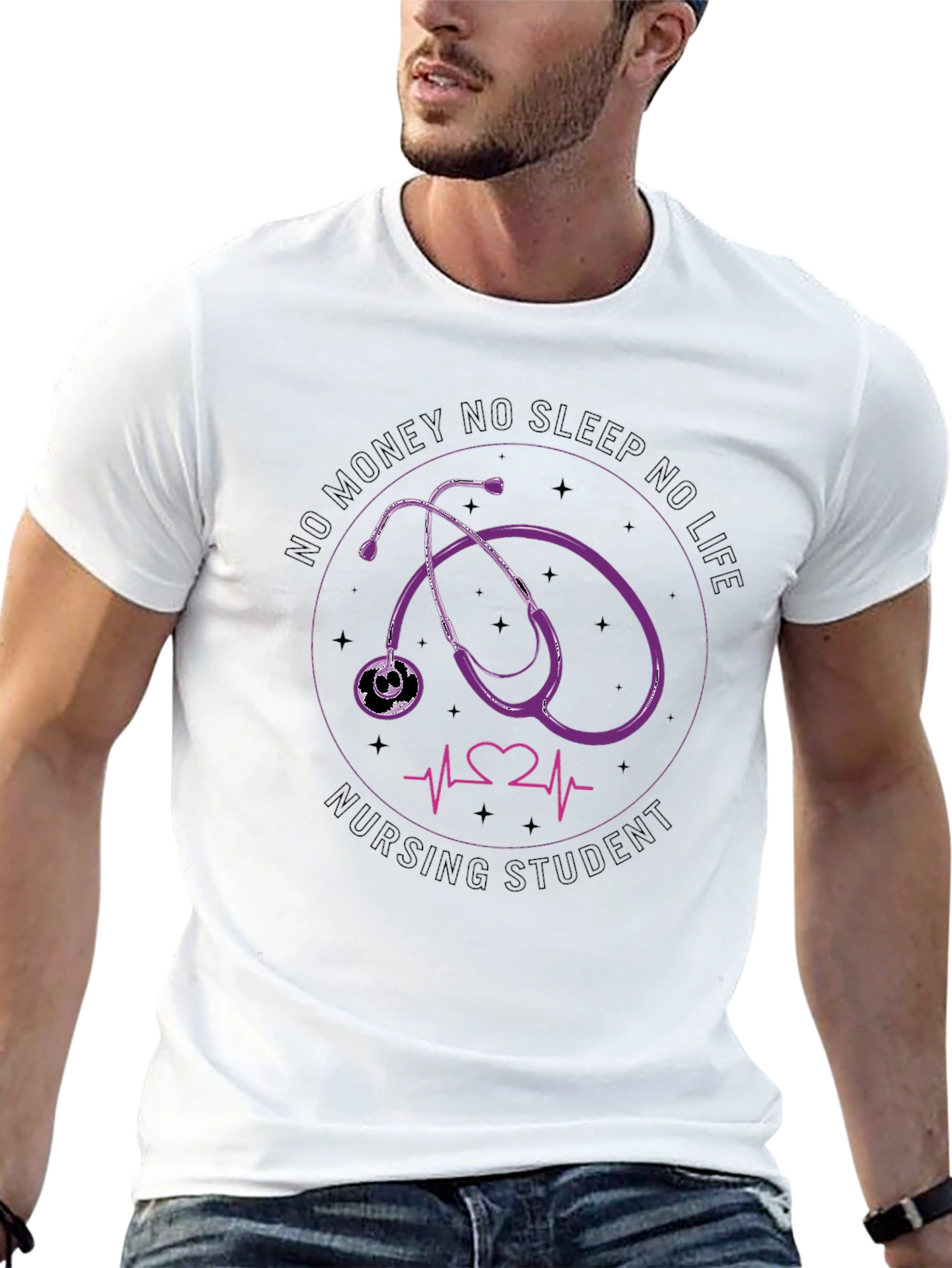 Nursing Student T-Shirt Stethoscope Design