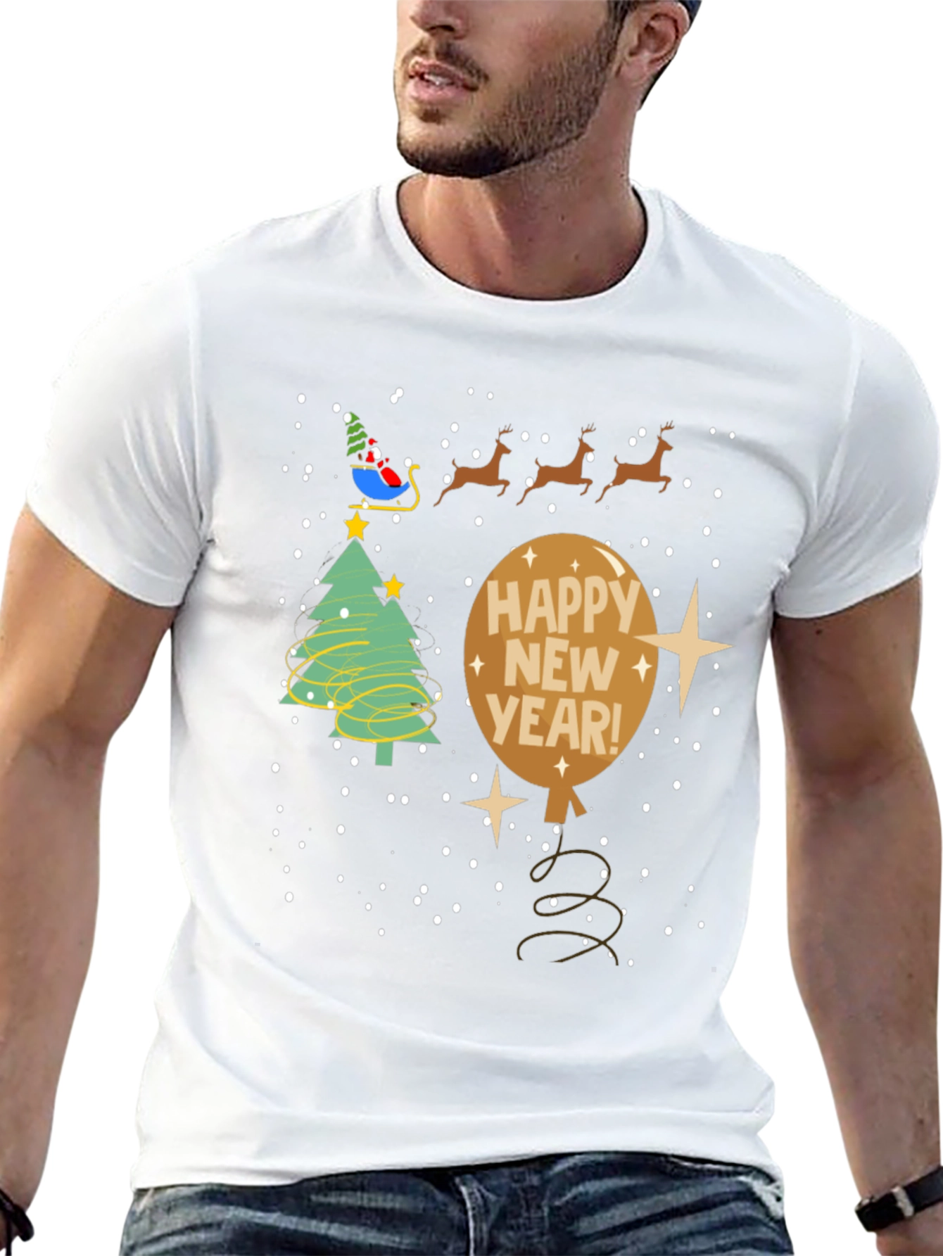Happy New Year Graphic Tee Holiday Celebration Shirt