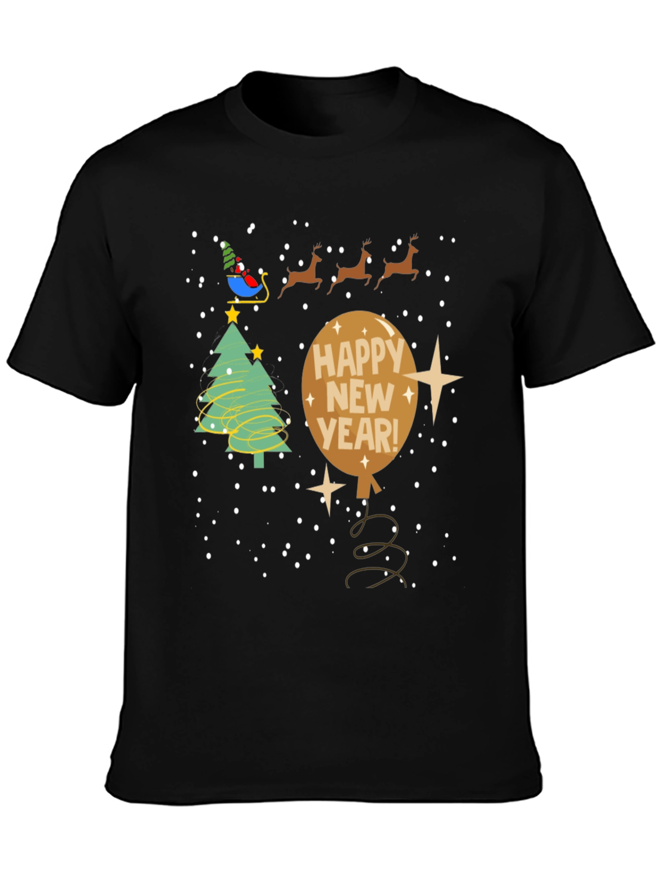 Happy New Year Graphic Tee Holiday Celebration Shirt