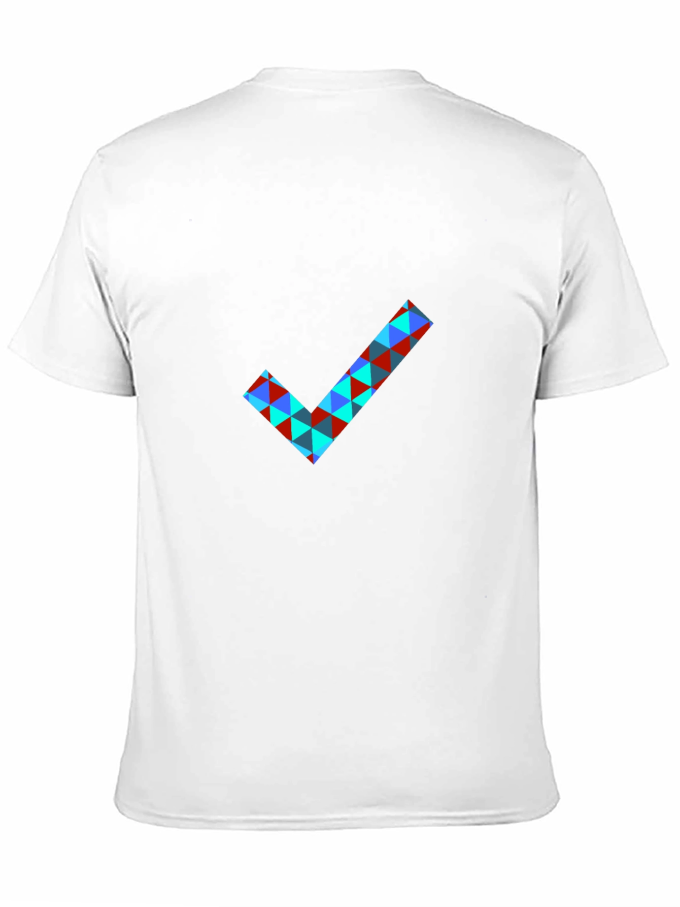 Geometric Checkmark Graphic T-Shirt - Modern Design