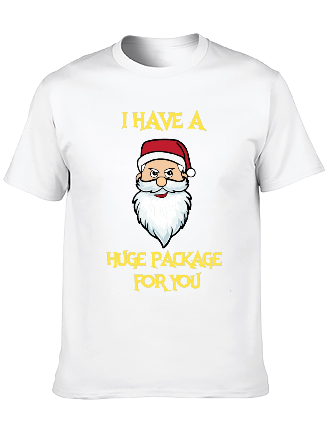 Funny Santa Huge Package Black T-Shirt