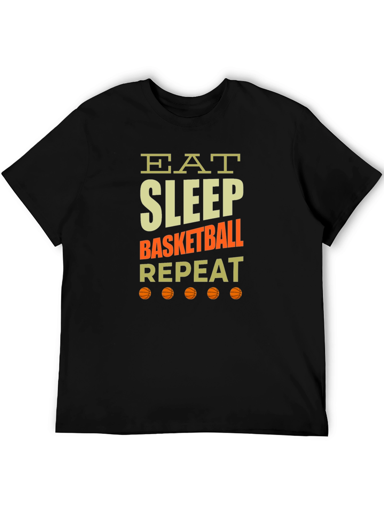 Eat Sleep Basketball Repeat Graphic Tee
