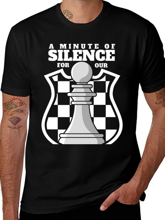 A Minute of Silence Chess Graphic T-Shirt