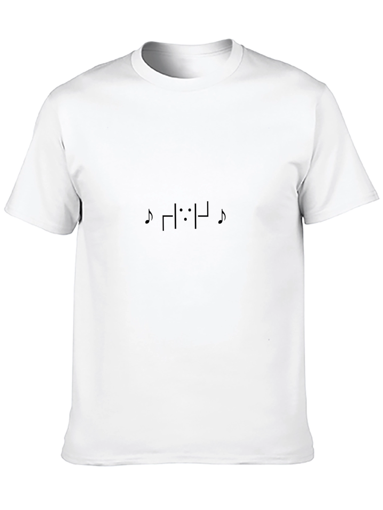 Minimalist Music Note Graphic Tee - Black
