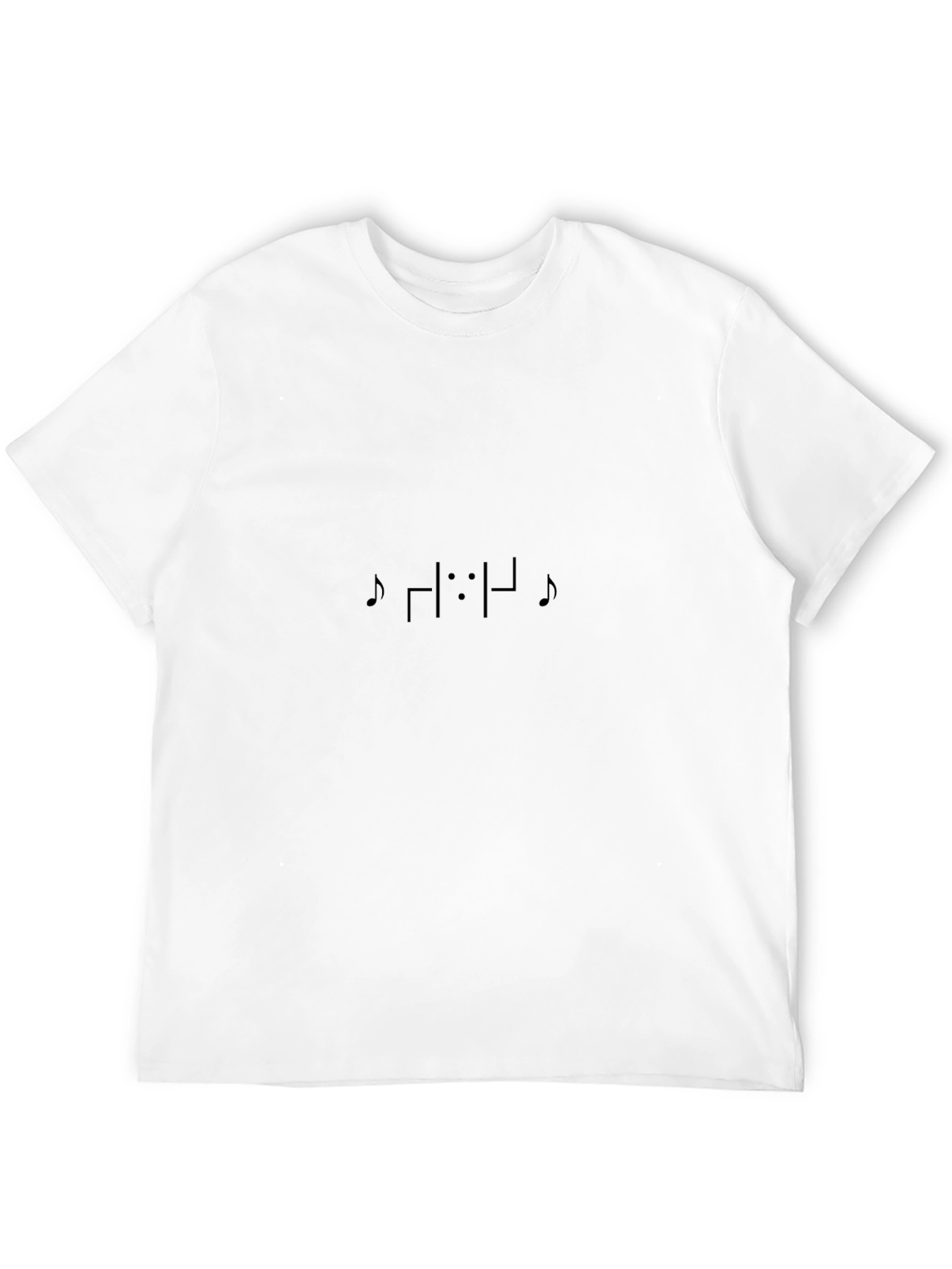 Minimalist Music Note Graphic Tee - Black