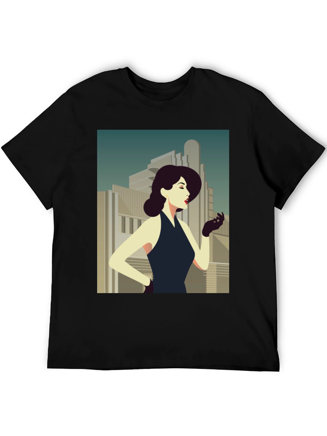 Retro Art Deco Womans Graphic Tee