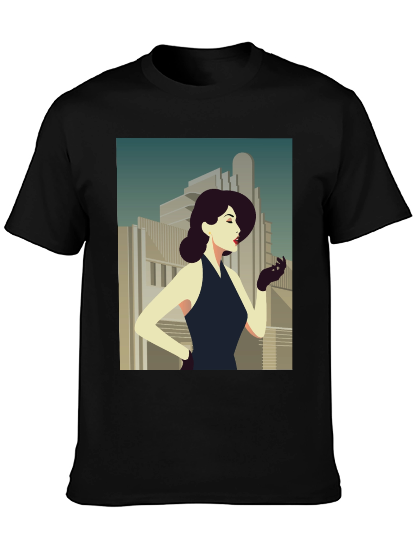 Retro Art Deco Womans Graphic Tee