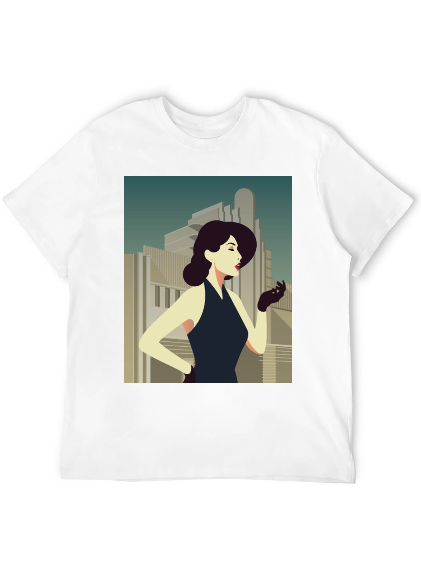 Retro Art Deco Womans Graphic Tee