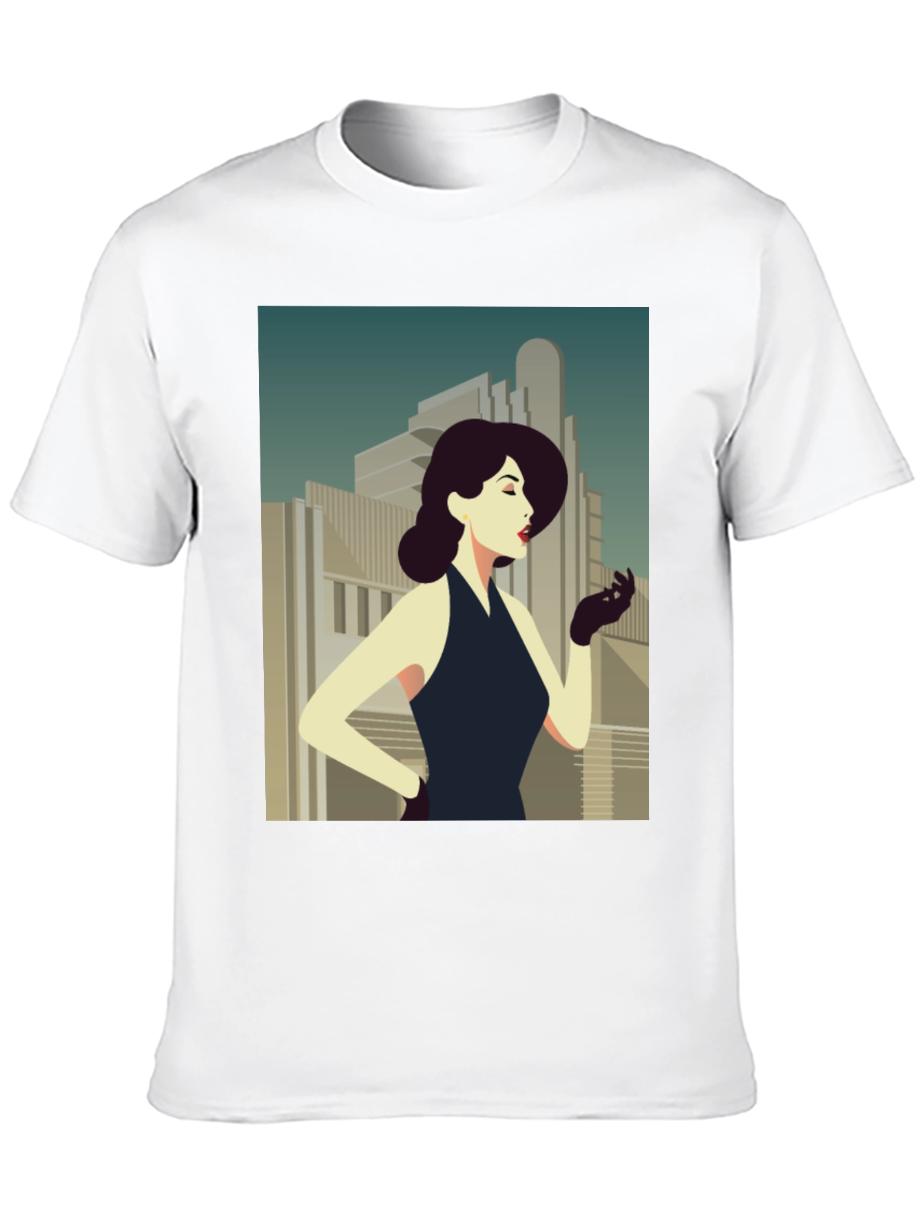 Retro Art Deco Womans Graphic Tee