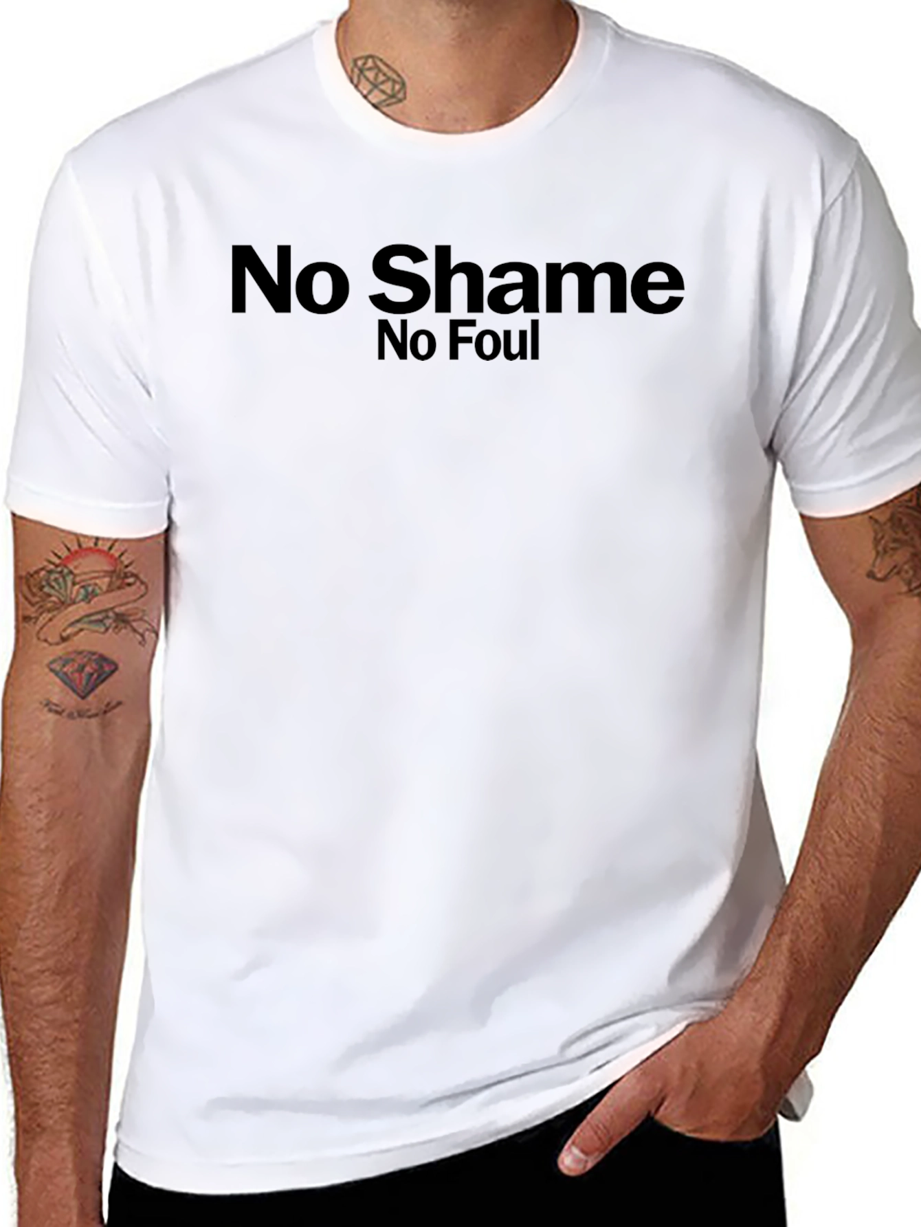 No Shame No Foul Black Graphic Tee