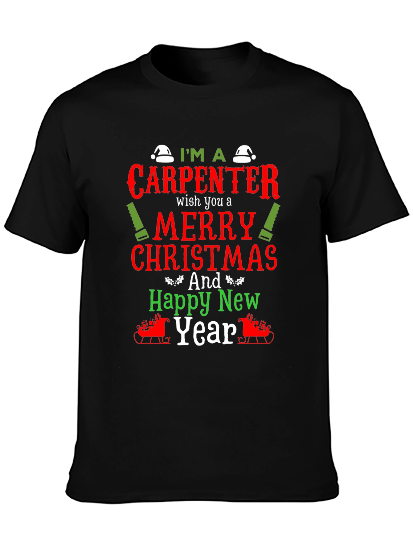 Carpenter Christmas Holiday Graphic Tee