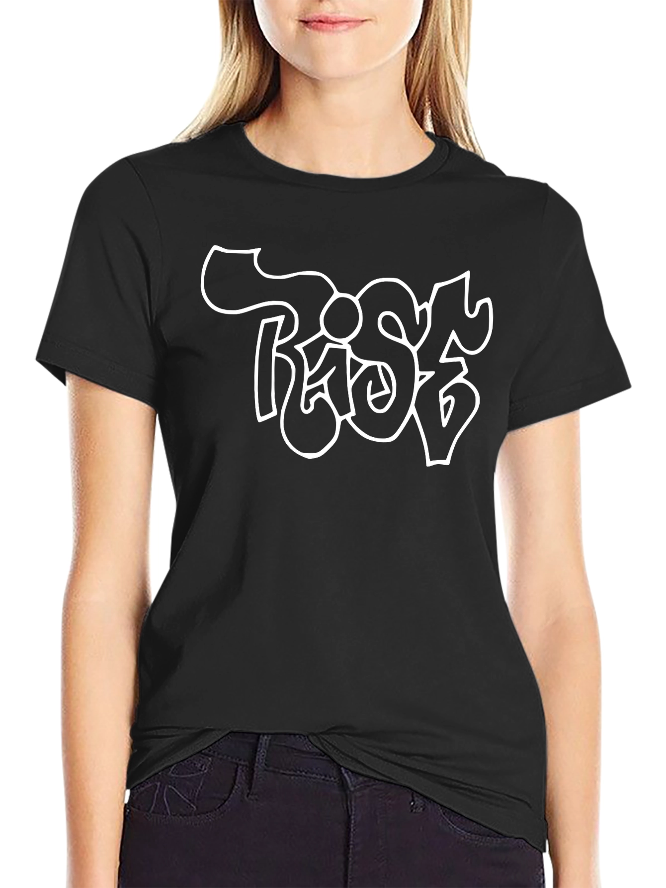 Rise Graphic Black T-Shirt | Casual Wear